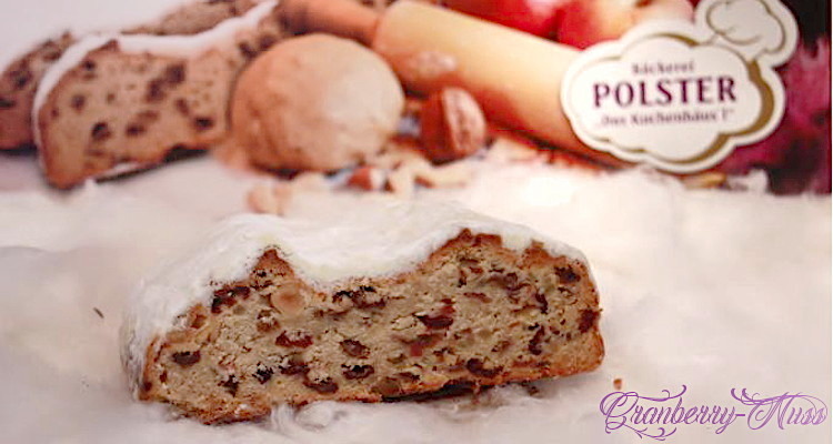 Cranberry-Haselnuss-Stollen gestrichen 1500 g Cranberry-Stollen