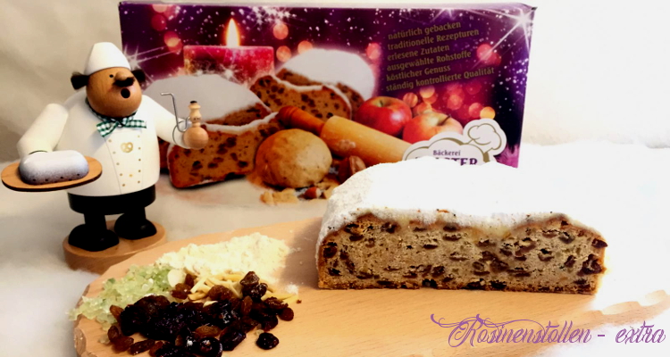 Rosinenstollen extra / gestrichen 1500 g Rosinen-Stollen
